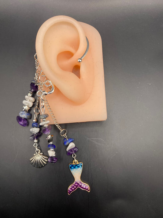 Mermaid Daydreams (ear cuff dangle)