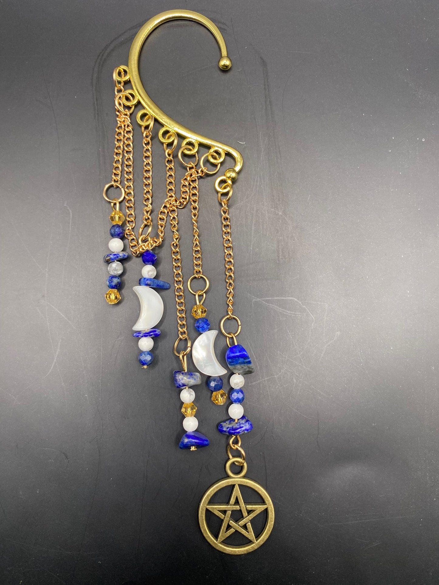 Triple Moon (ear cuff dangle)