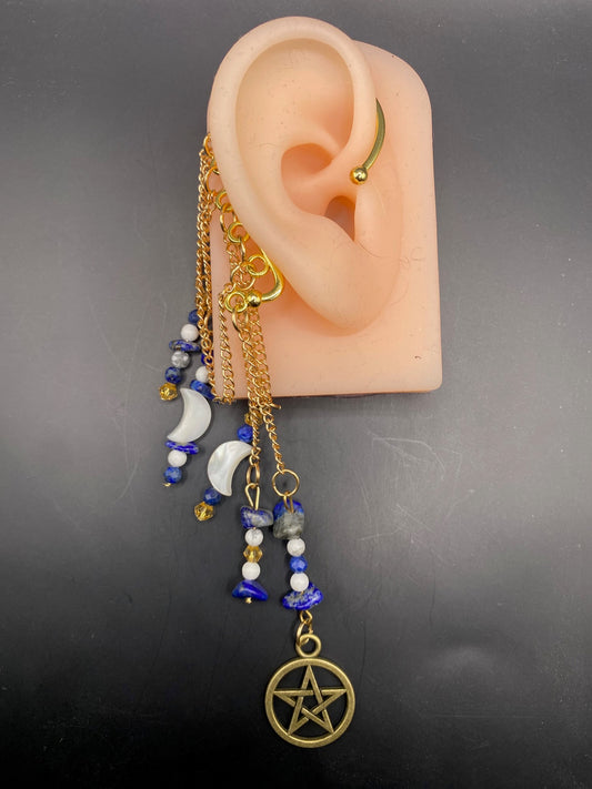 Triple Moon (ear cuff dangle)