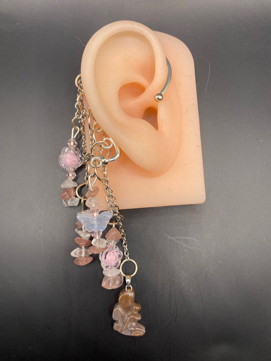 Strawberry Faerie (ear cuff dangle)