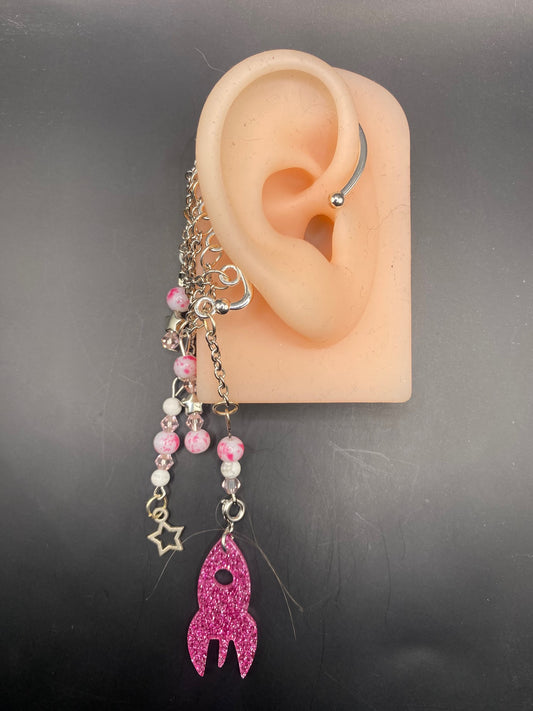 Sparkle Rocket (ear cuff dangle)
