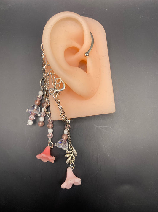 Lily Drops (ear cuff dangle)