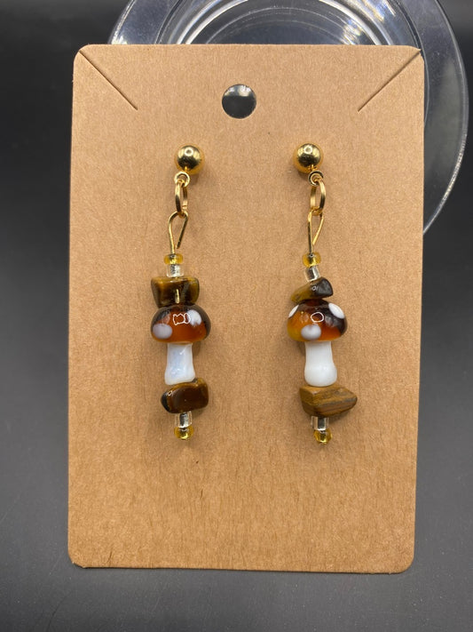 Brown Shrooms (earrings)