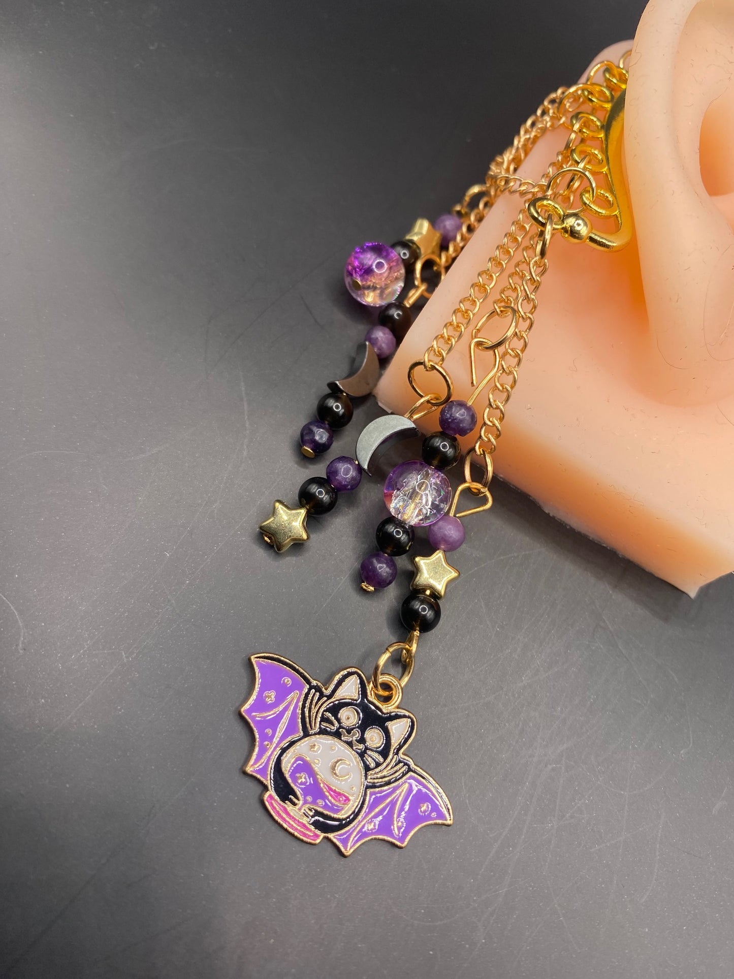 Batty Fortune (ear cuff dangle)