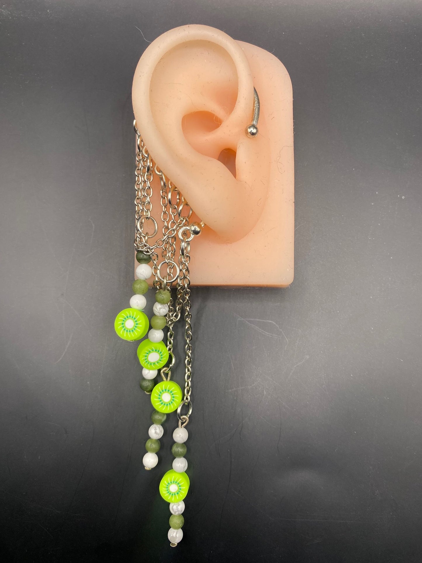 Kiwi Lover (ear cuff dangle)
