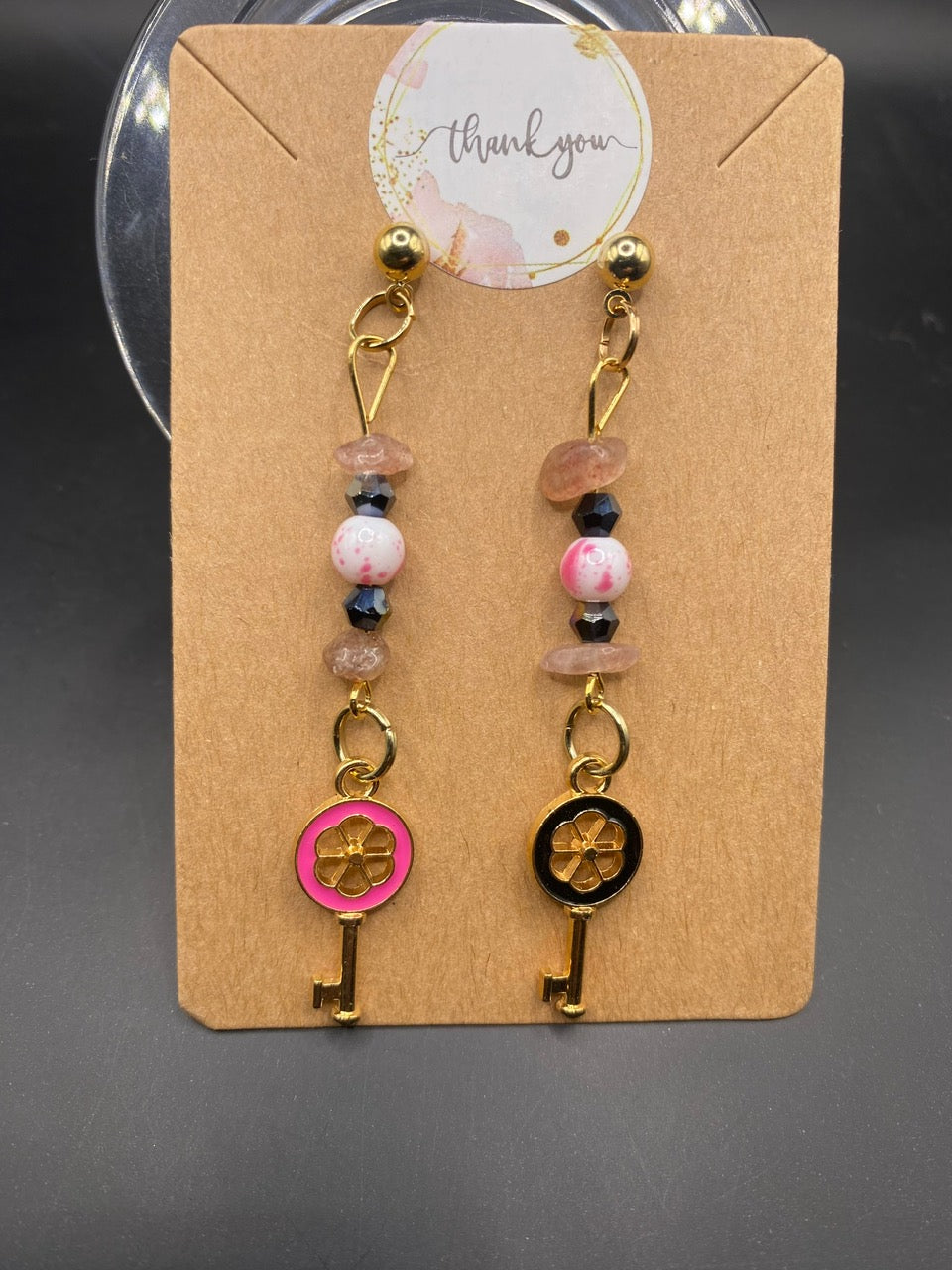 Pink Keys (earrings)