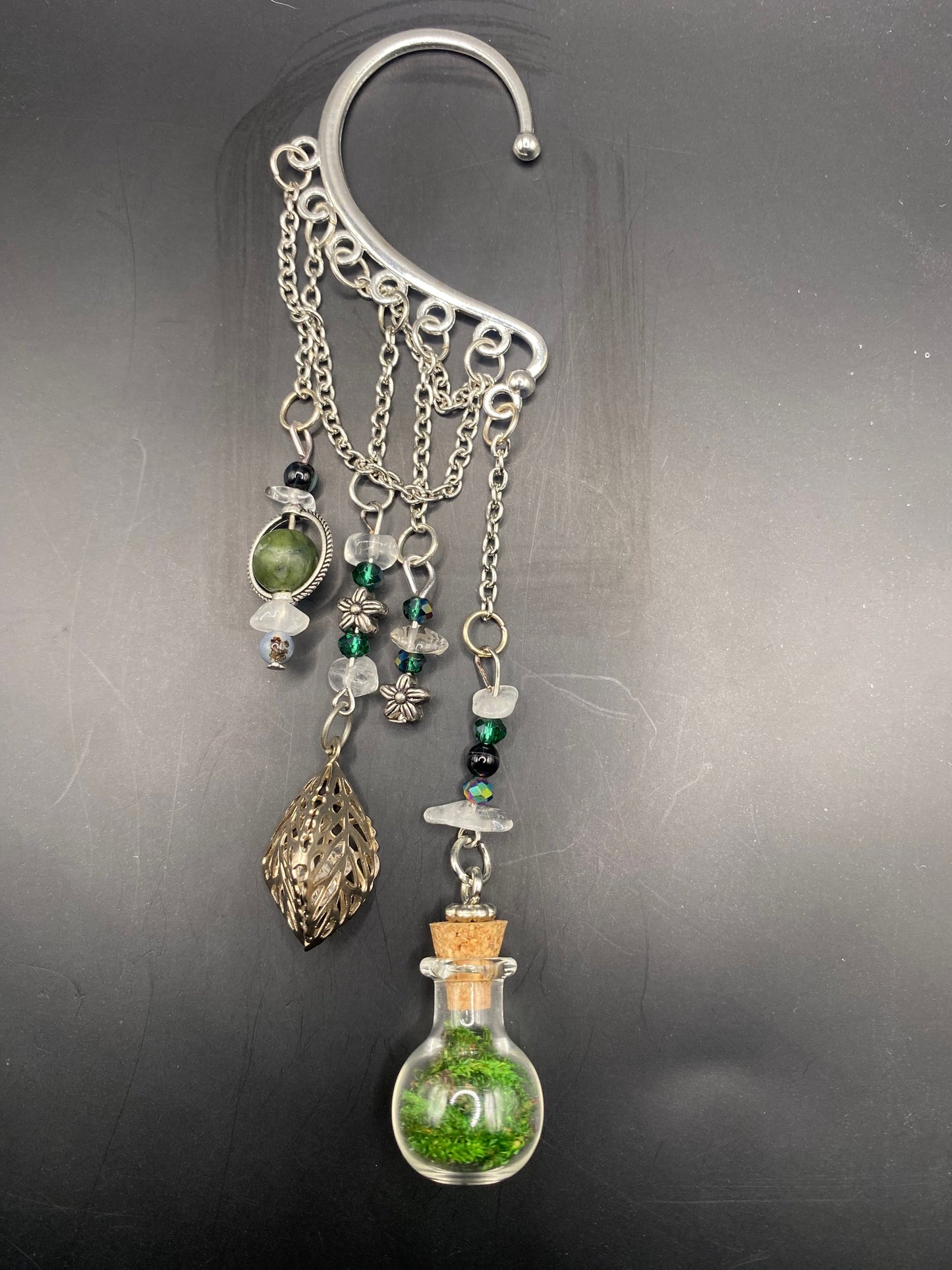 Fae of the Moss (ear cuff dangle)