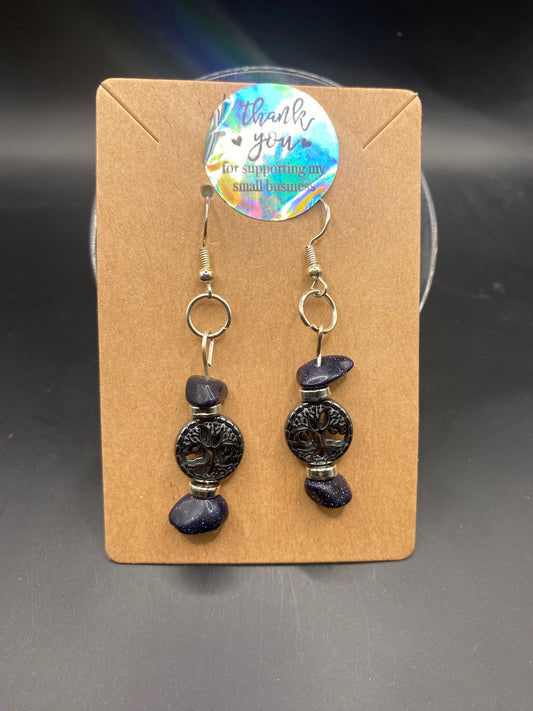 Blue Tree (earrings)