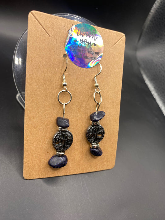 Blue Tree (earrings)