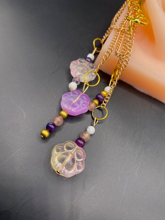 Purple Paws (ear cuff dangle)