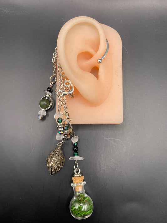 Fae of the Moss (ear cuff dangle)
