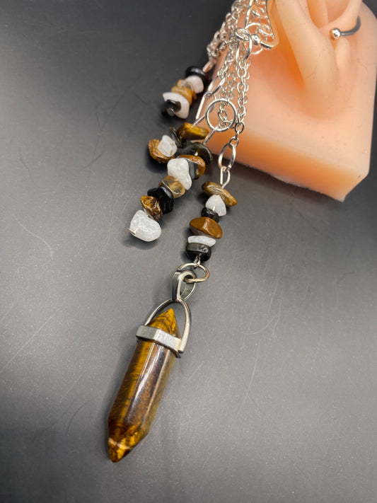 Tigers Eye Dreams (ear cuff dangle)