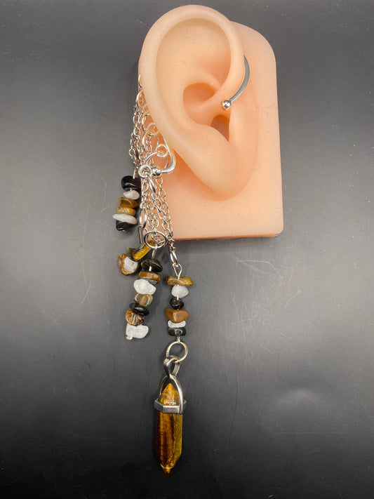 Tigers Eye Dreams (ear cuff dangle)
