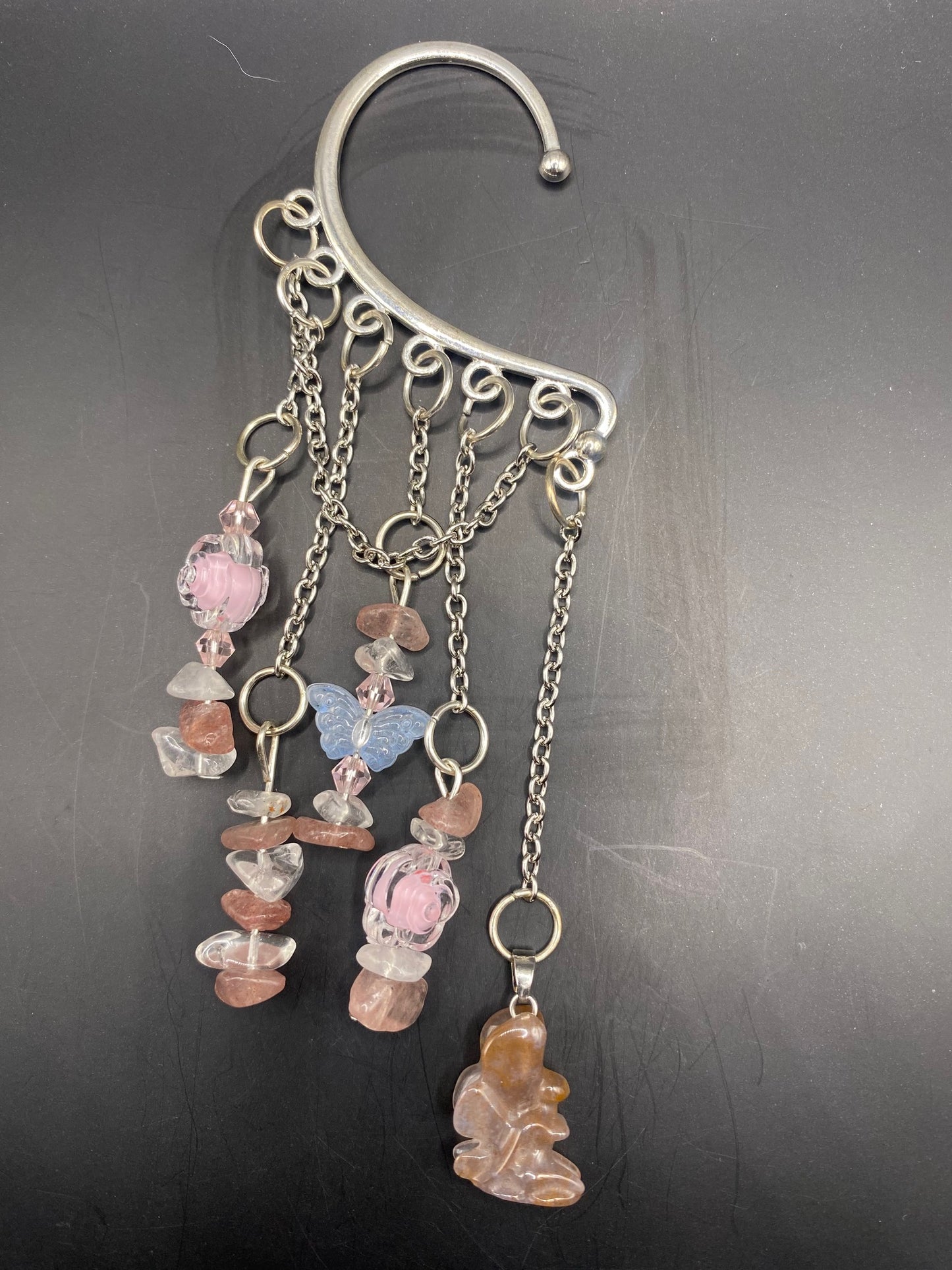 Strawberry Faerie (ear cuff dangle)