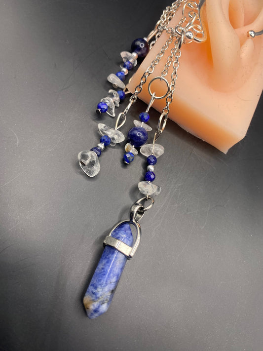 Lapis Love (ear cuff dangle)