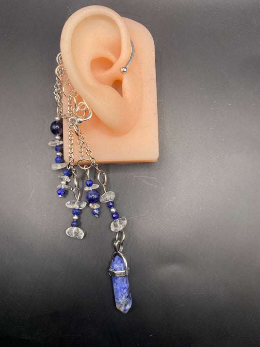 Lapis Love (ear cuff dangle)