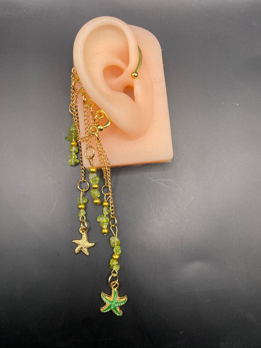 Seafoam Starfish (ear cuff dangle)